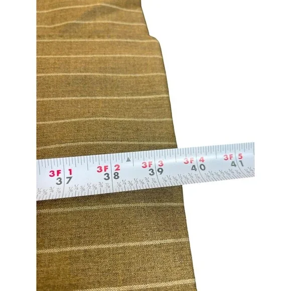 Lafayette 148 Wool Blazer Womens 16 Brown Pinstripe Career Office Long Line - Picture 11 of 13